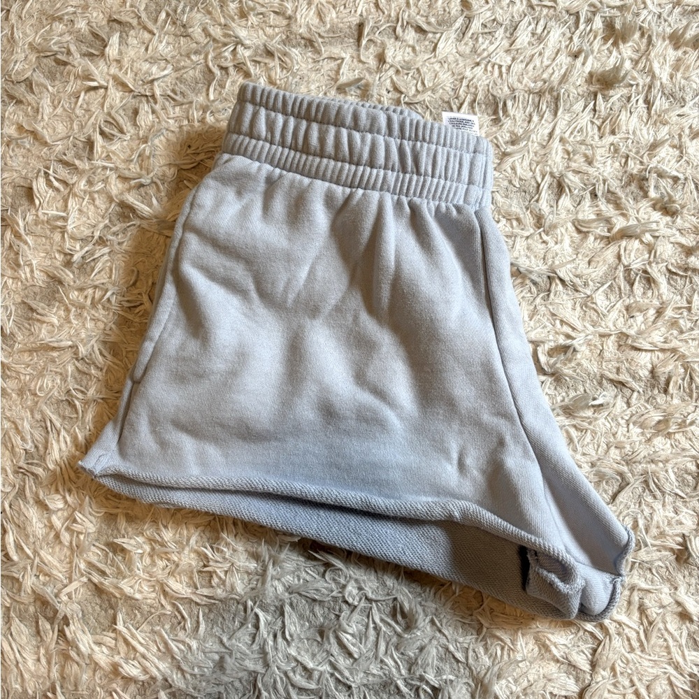 GARAGE powder blue sweatshorts